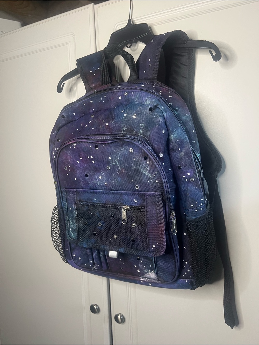 Hand Painted Galaxy Rhinestone Backpack - Picture 3 of 16